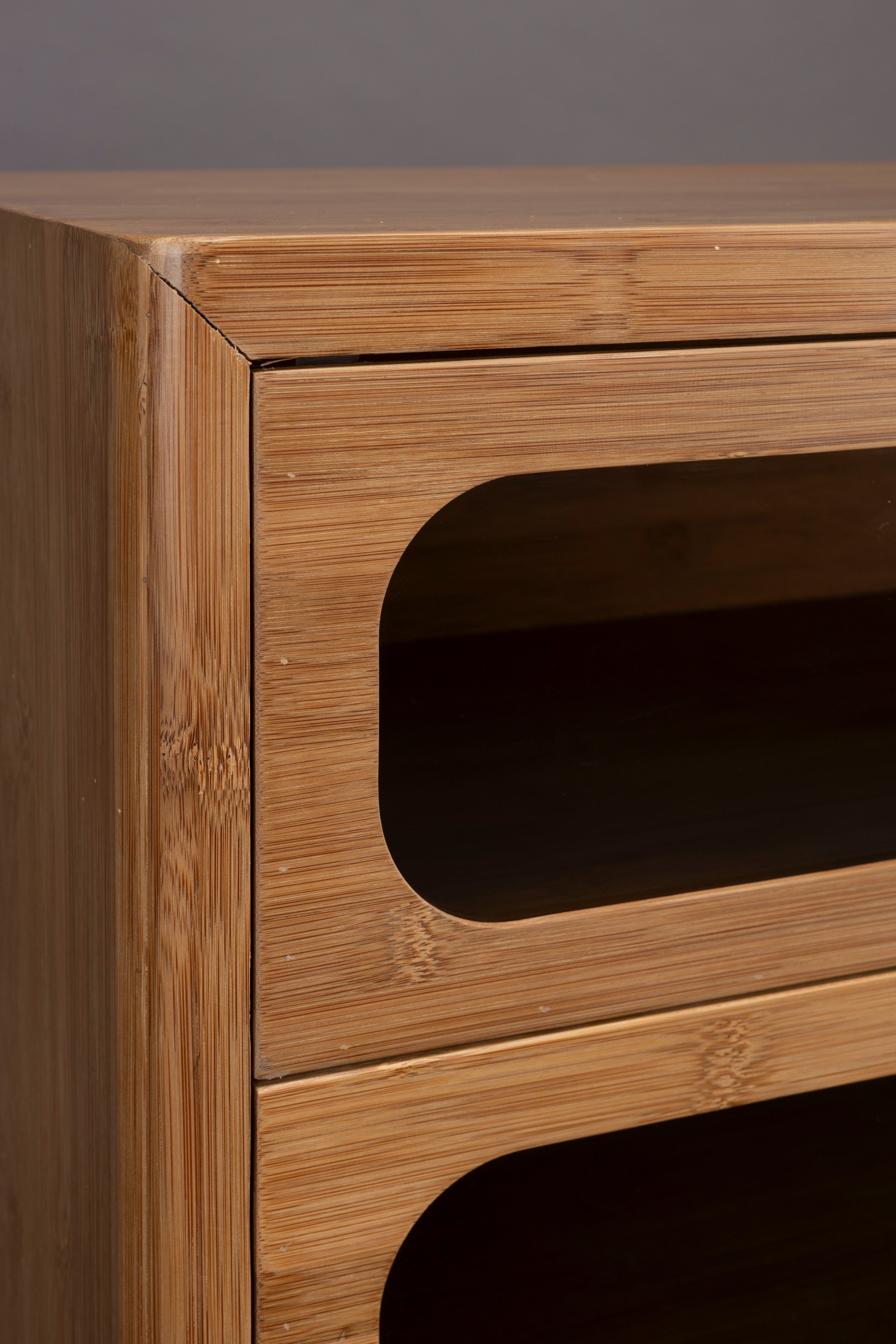 CAROUN Chest of Drawers Carbonized Bamboo Wood