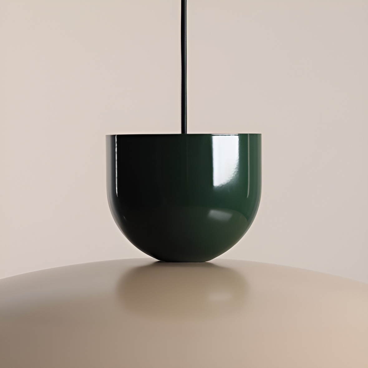 Lampa wisząca NUTTA beżowy z zielonym