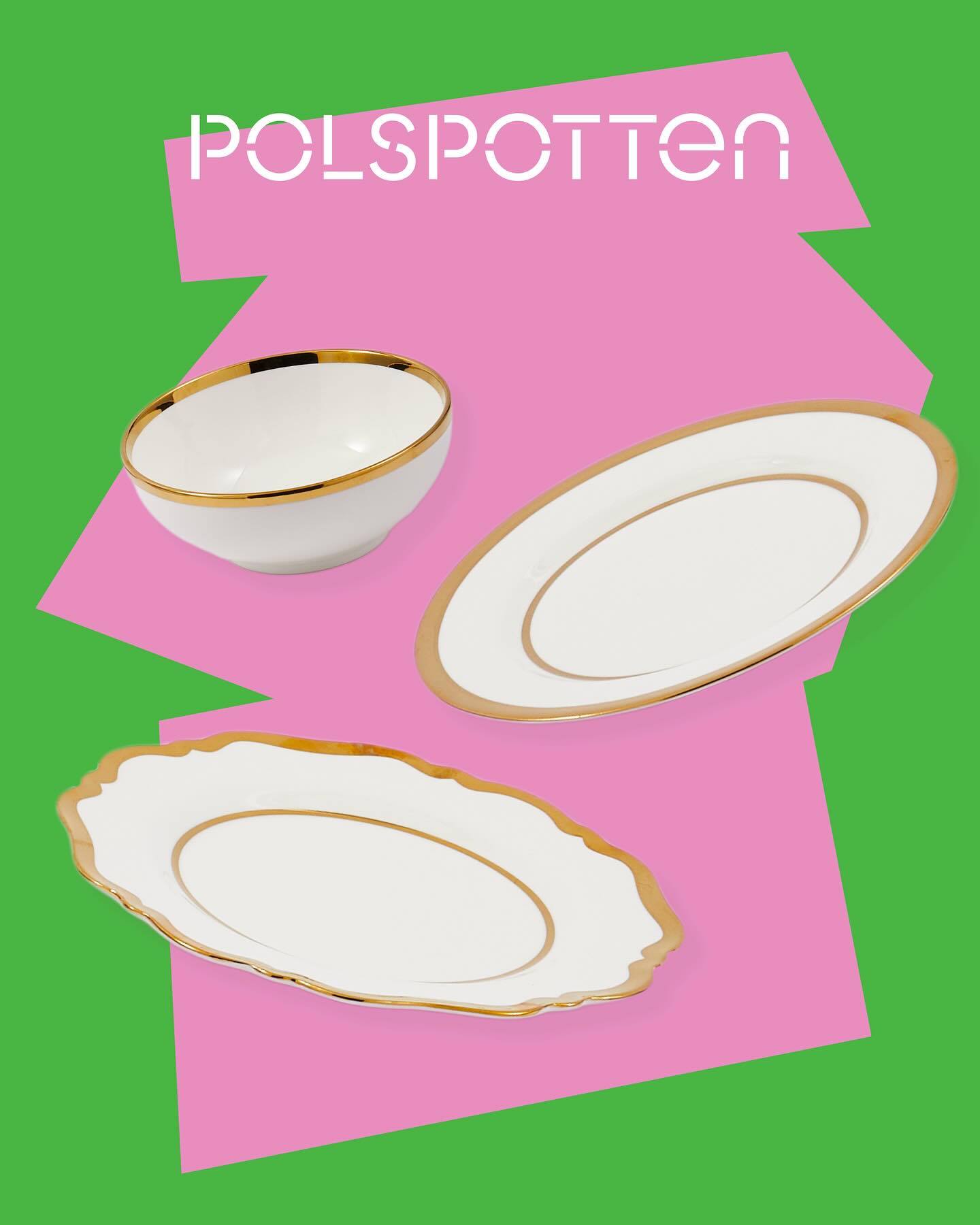 Zastawa stołowa GOLDEN FINDS porcelana