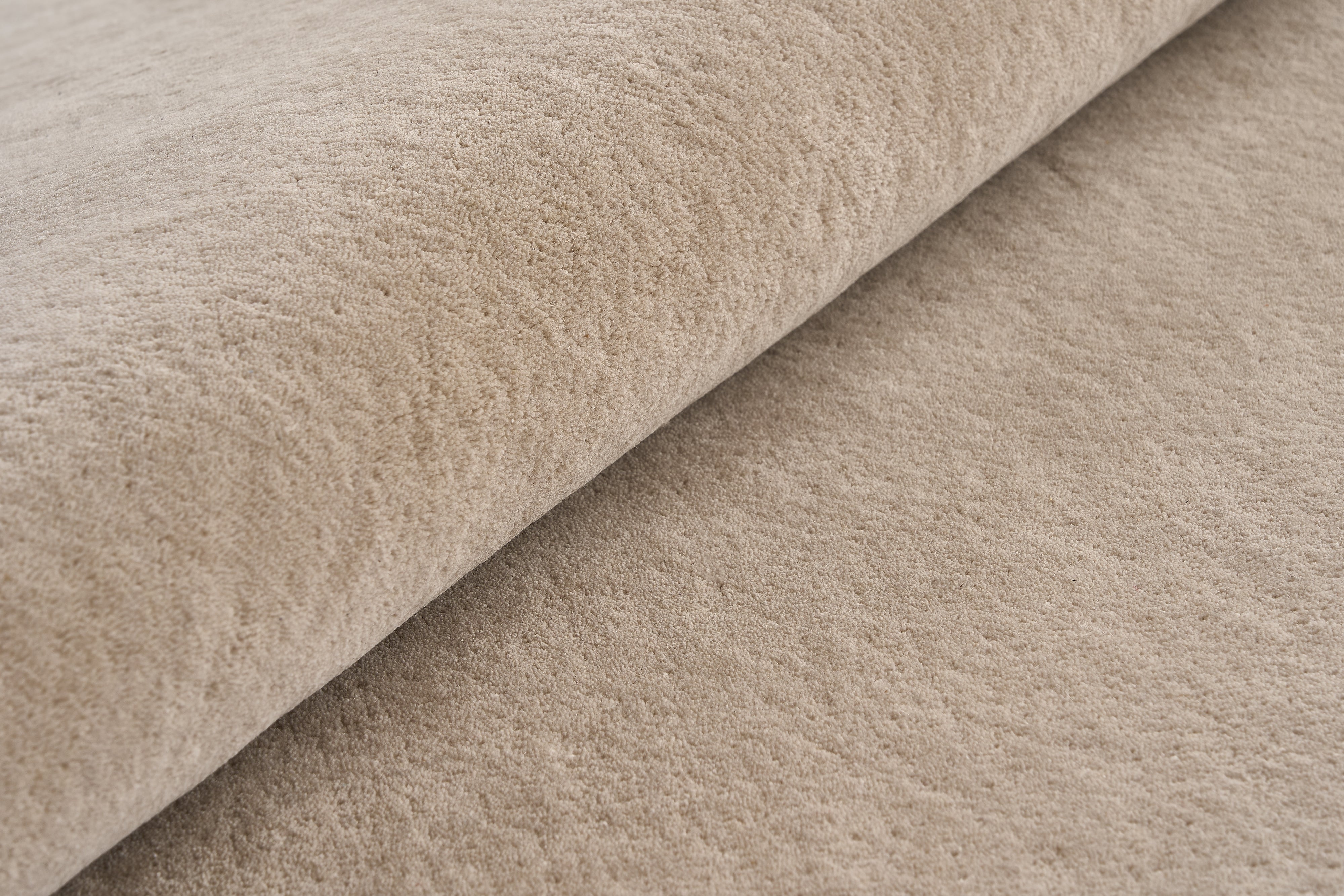 Runder Teppich LAILA beige mit Schwarz