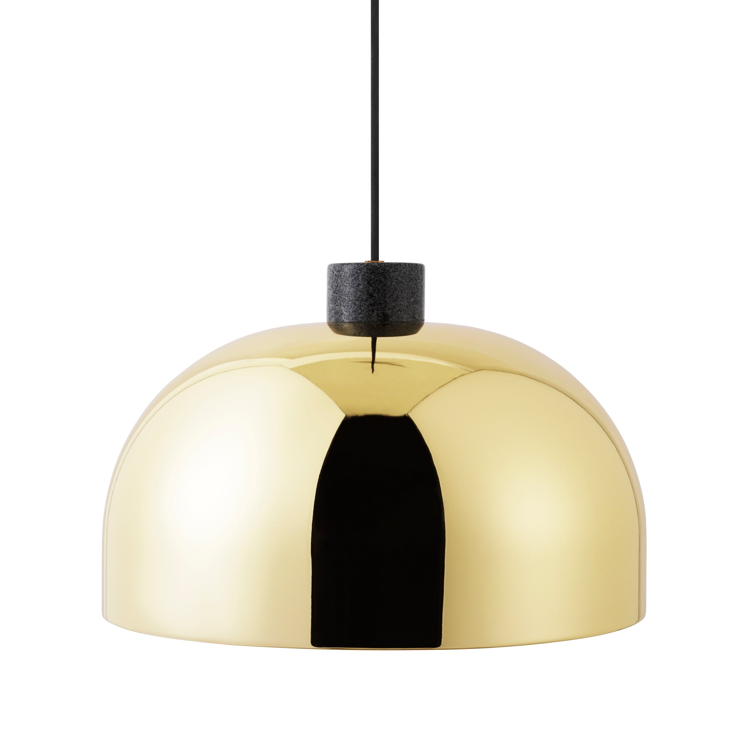 Lampa wisząca GRANT złoty z czarnym granitem