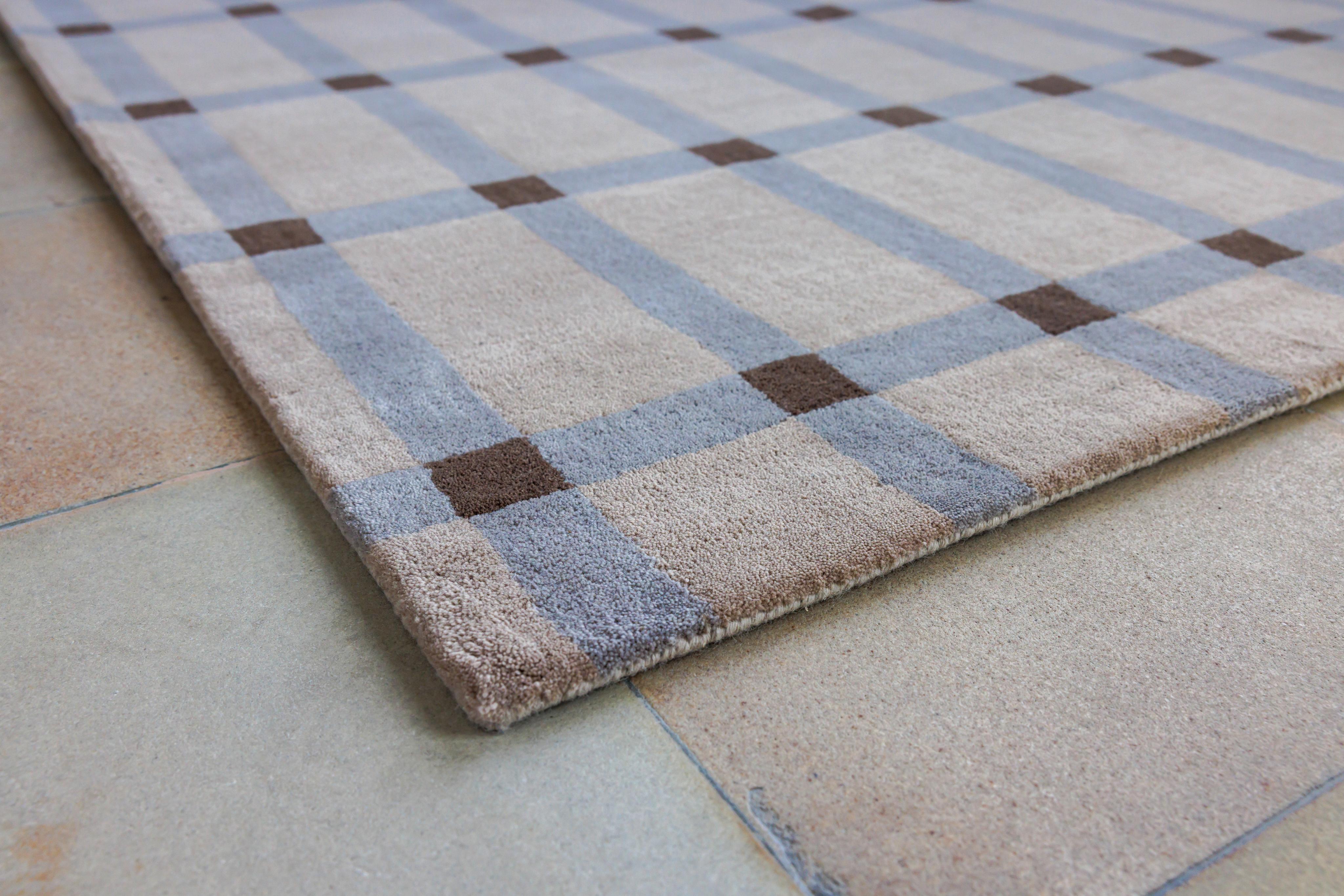 Teppich COTTAGE braun mit grau