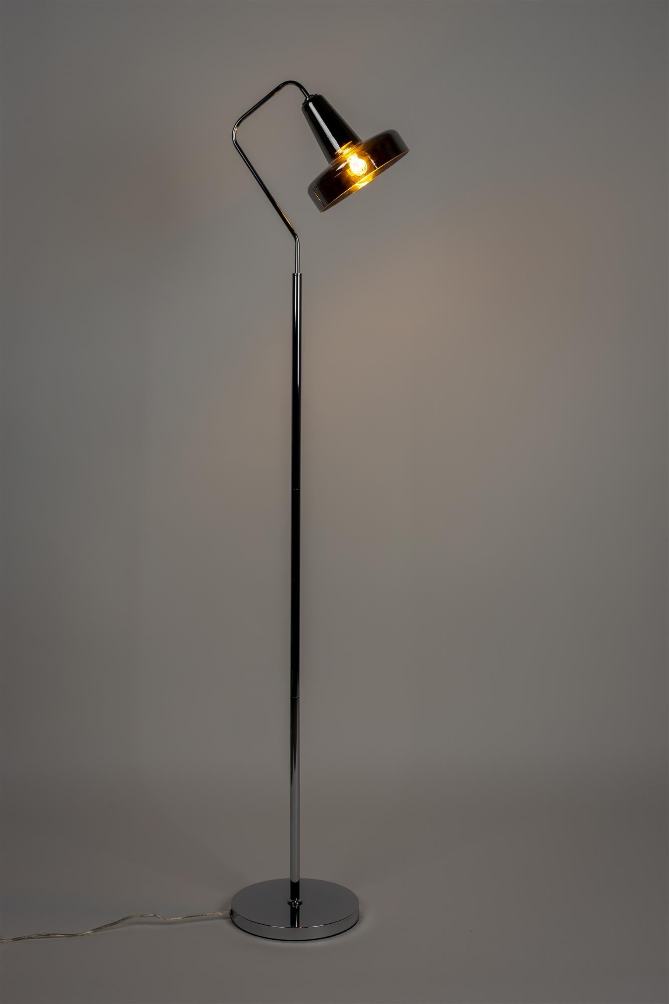 Lampa podłogowa ANSHIN dymione szkło