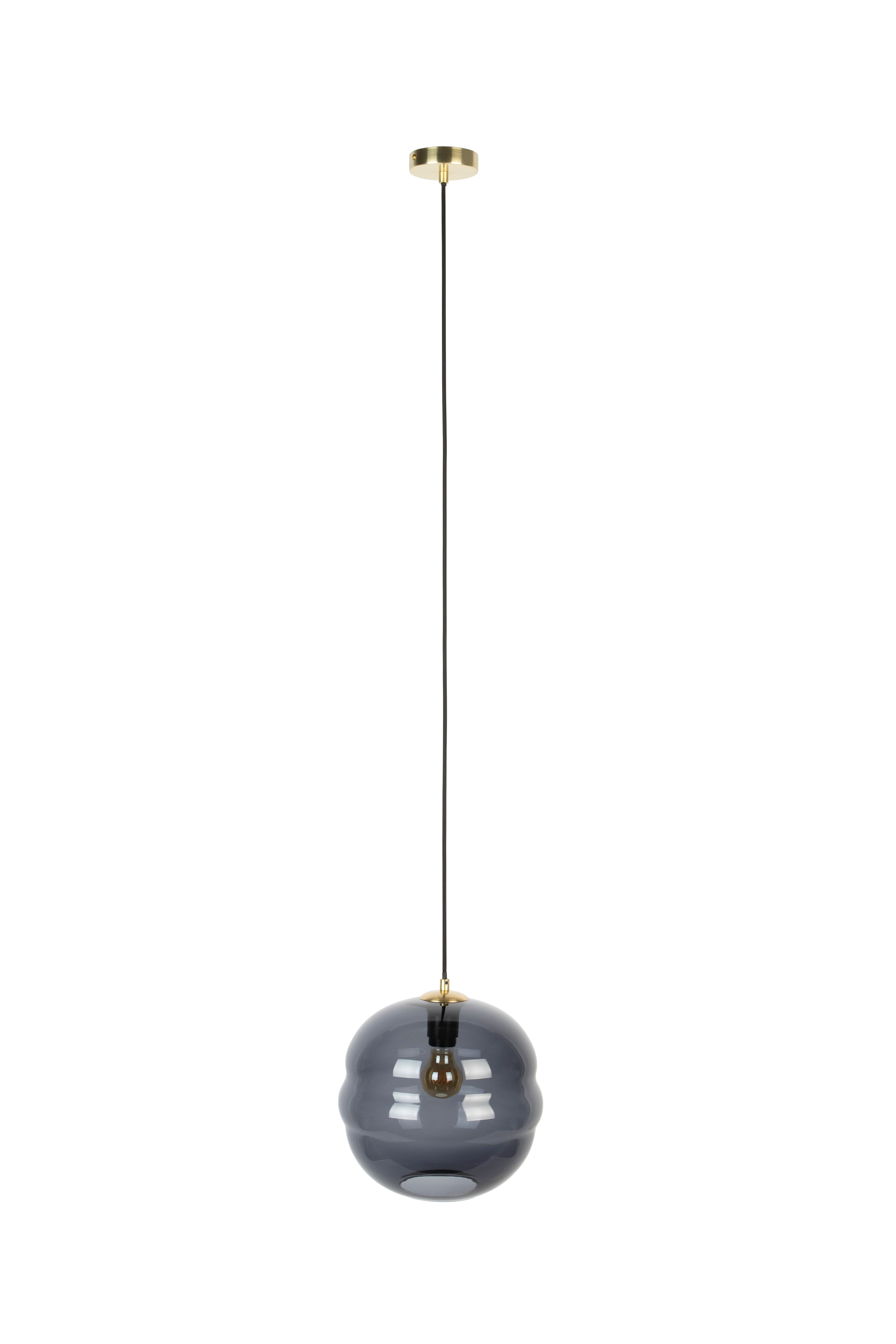 Lampa wisząca LAUREN czarne szkło
