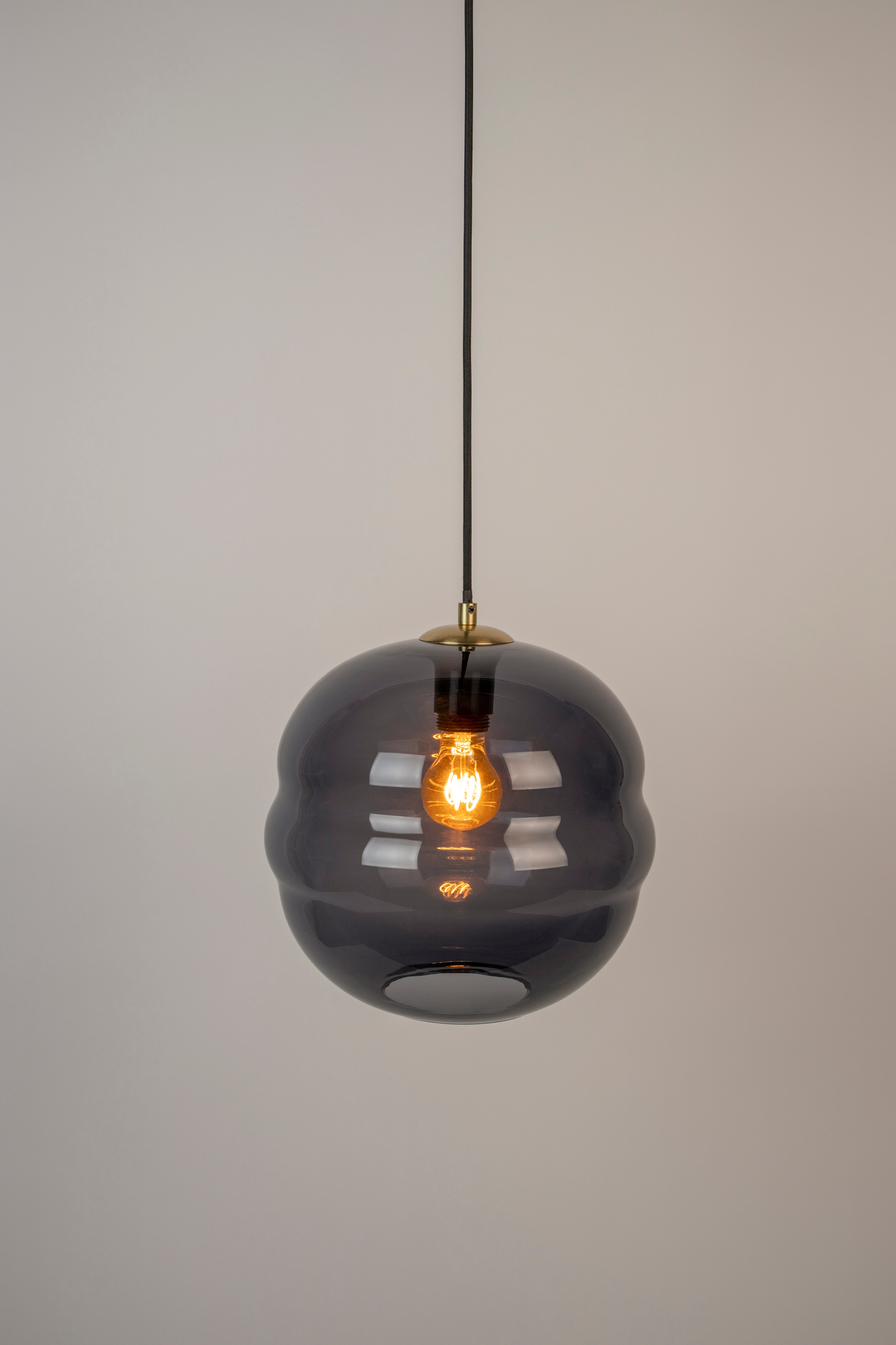 Lampa wisząca LAUREN czarne szkło