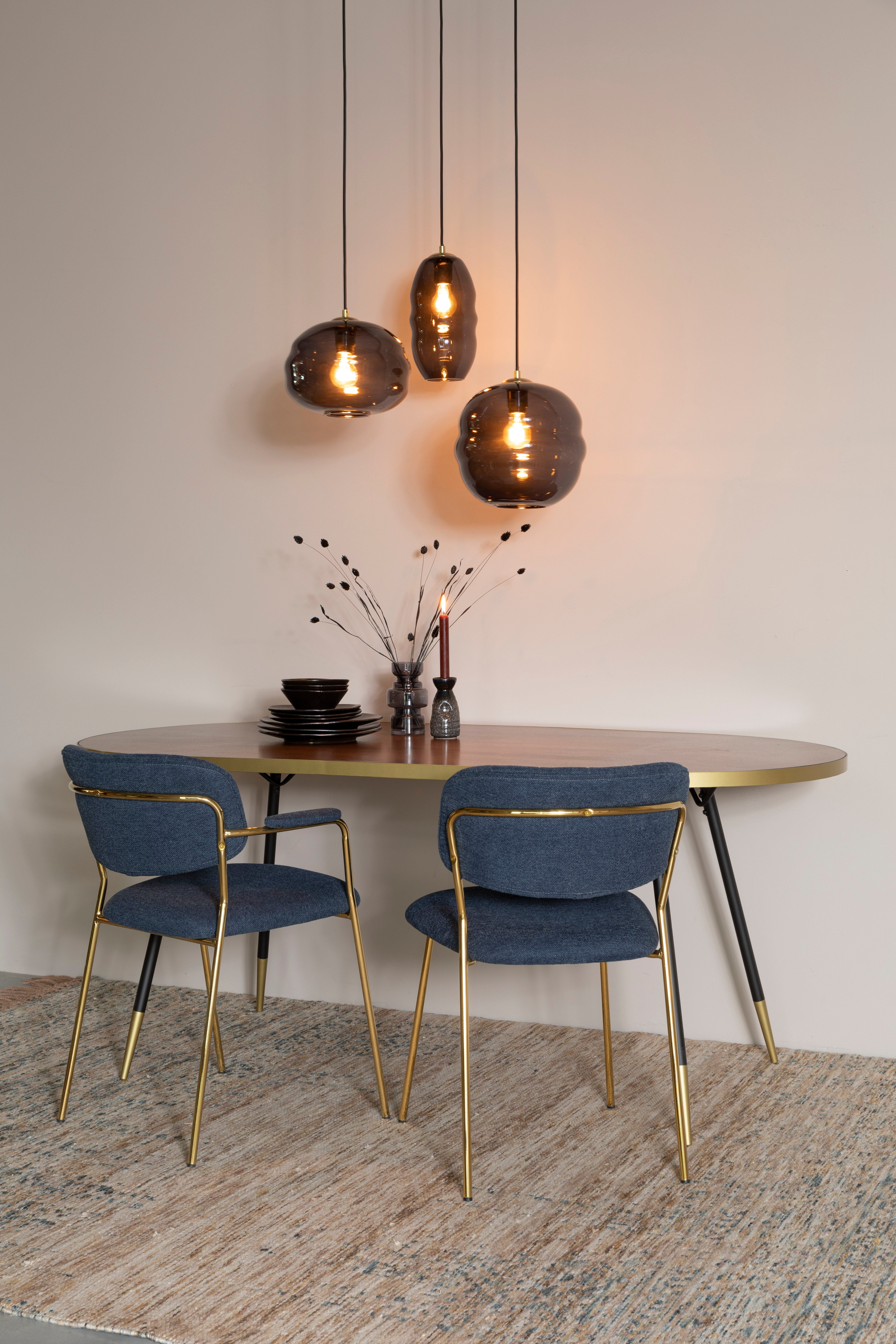 Lampa wisząca LAUREN czarne szkło