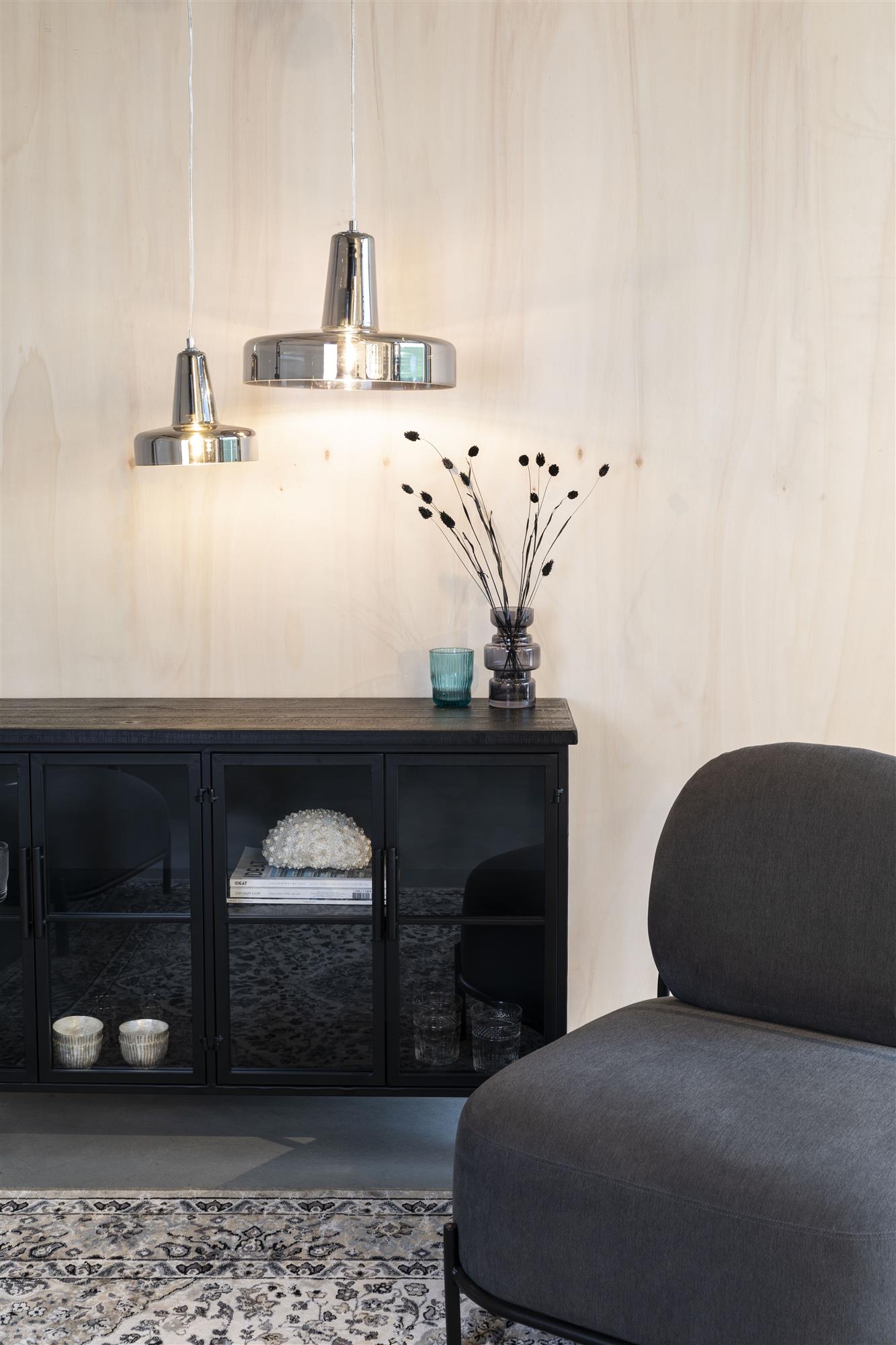 Lampa wisząca ANSHIN dymione szkło