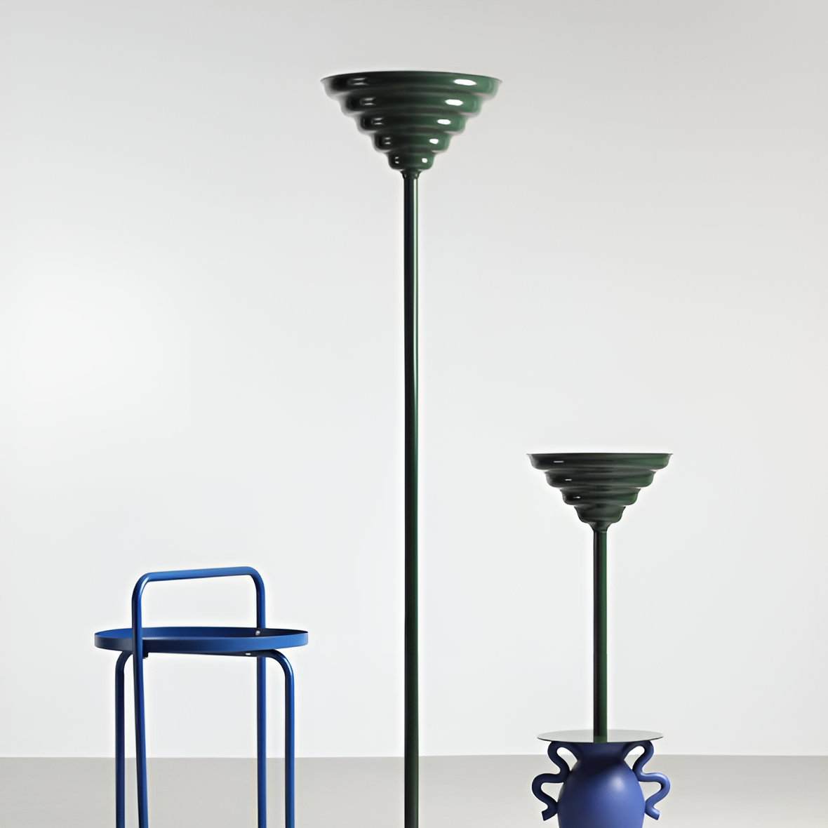 Green wave floor lamp