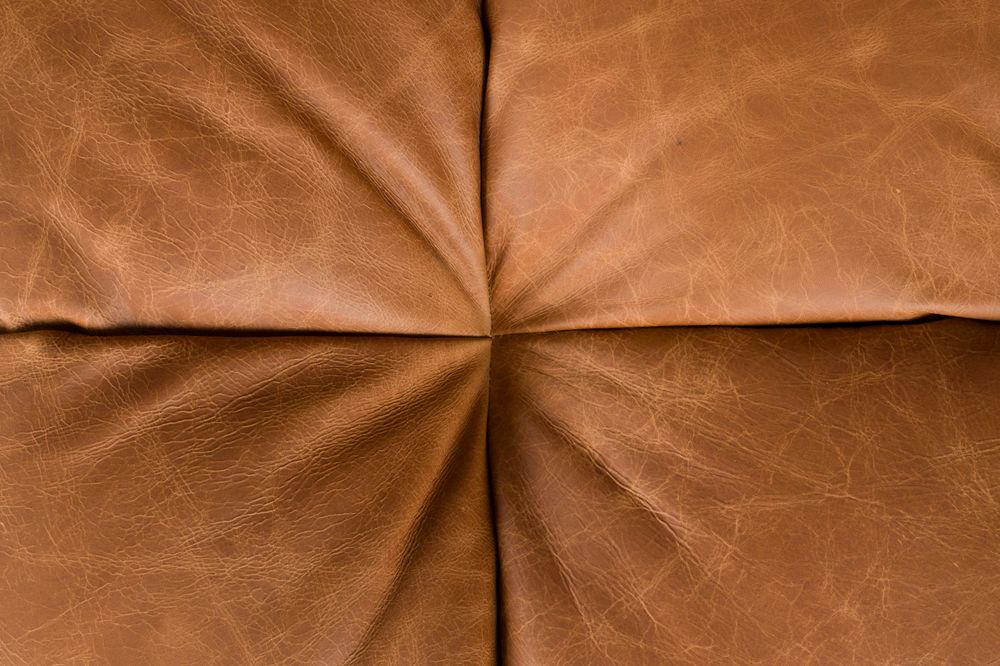 Sofa modułowa HACKMAN - element końcowy lewostronny koniakowa skóra