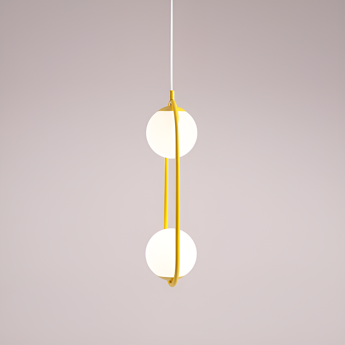 Lampa wisząca RIVA DUO musztardowy