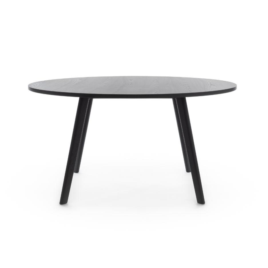 Round table PILO black ash veneer