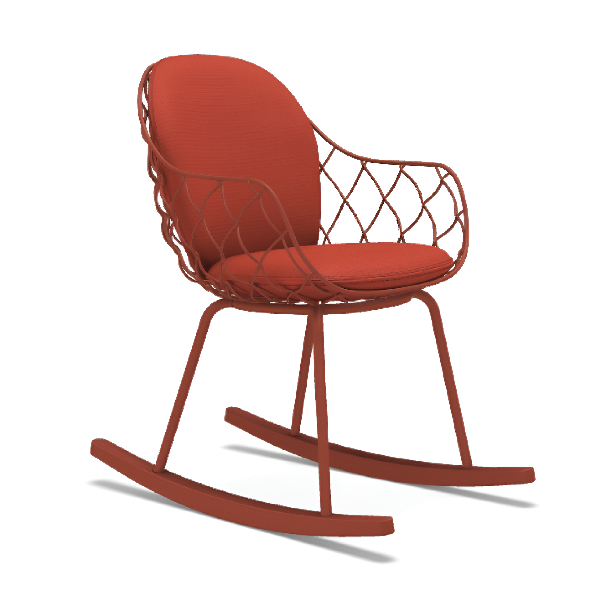 PIÑA rocking chair red