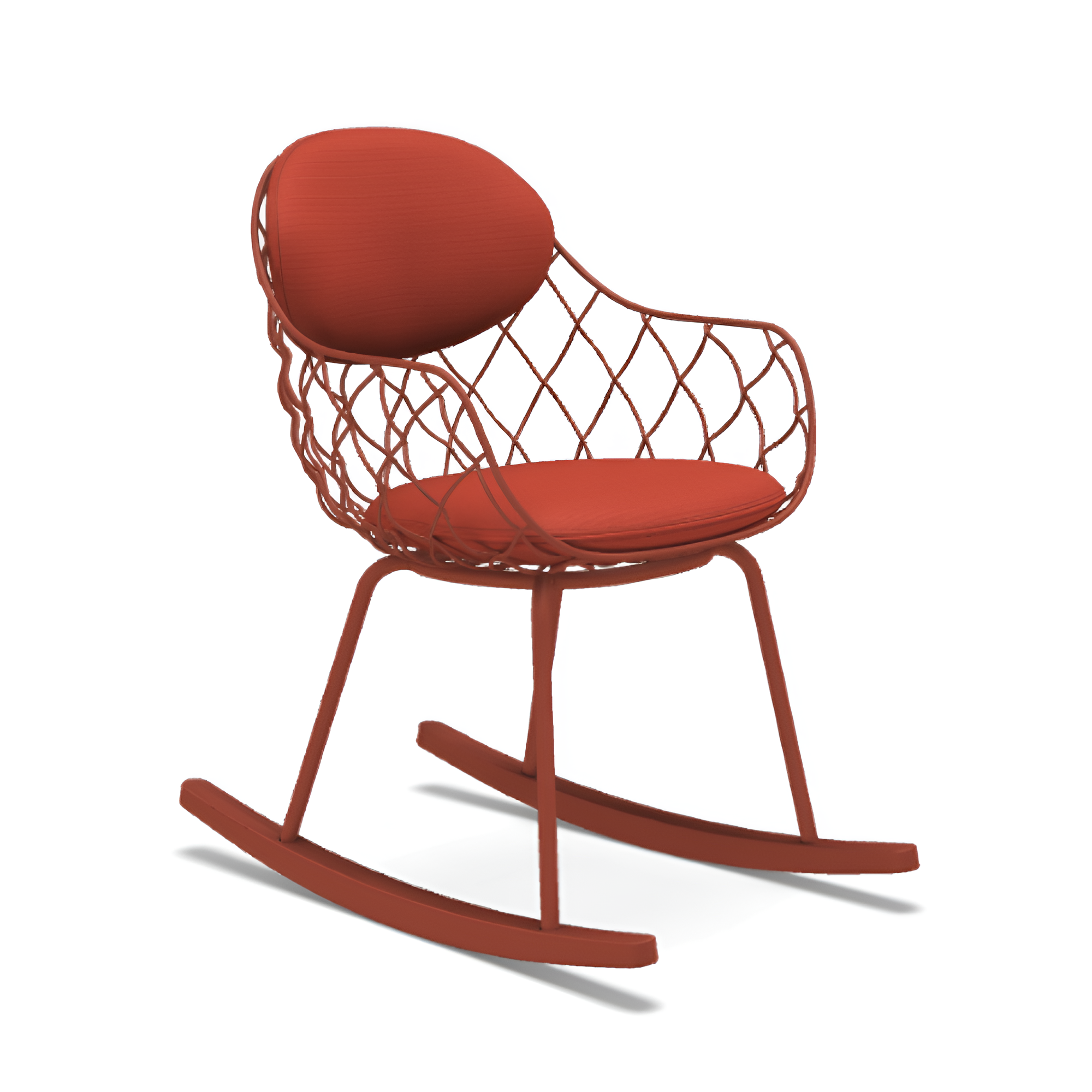 PIÑA rocking chair red