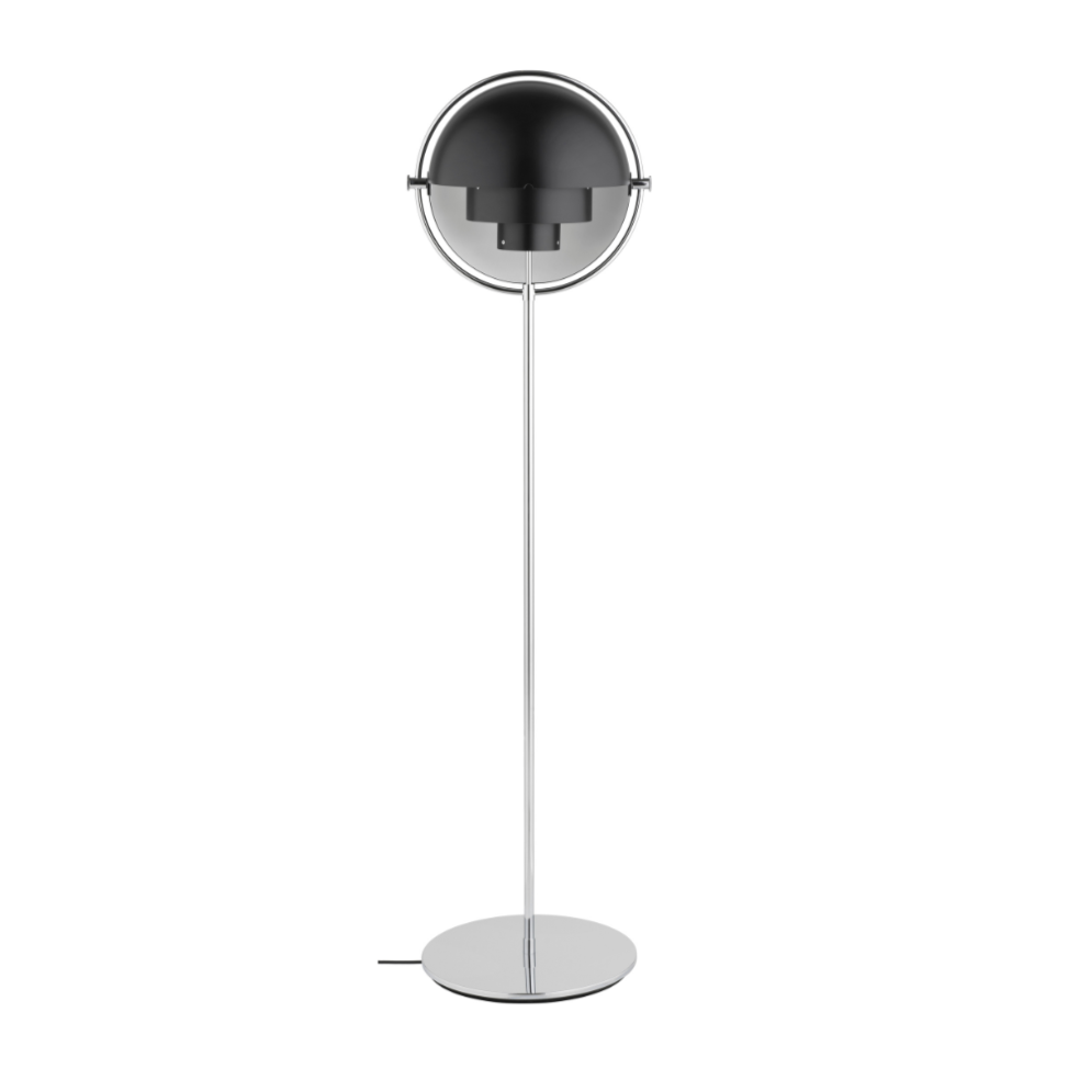 MULTI-LITE floor lamp black with chrome base