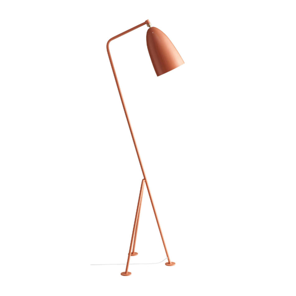 GRÄSHOPPA orange tripod reading floor lamp