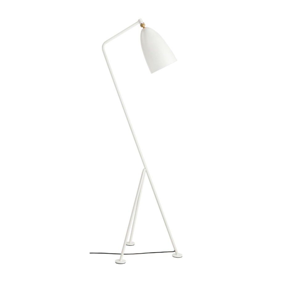 GRÄSHOPPA white tripod reading floor lamp