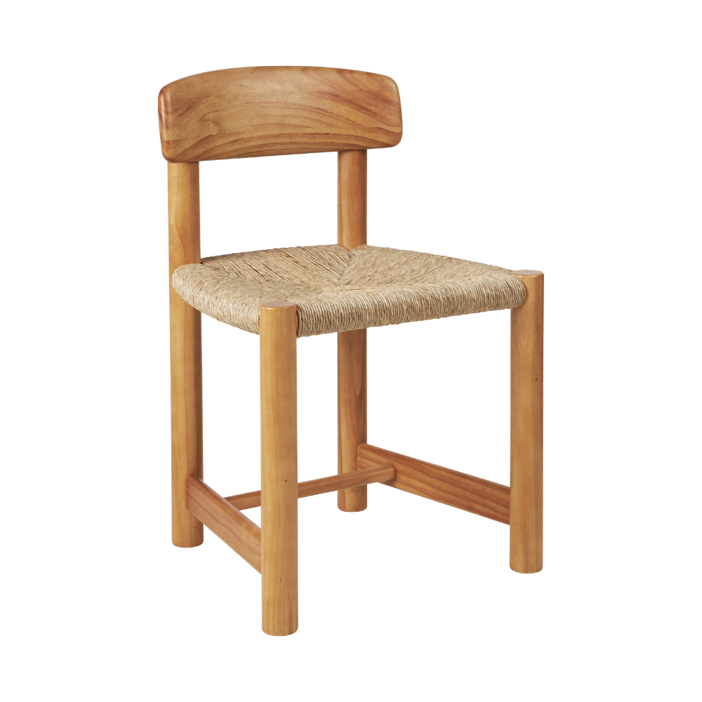 DAUMILLER chair made of pine wood with a woven seat