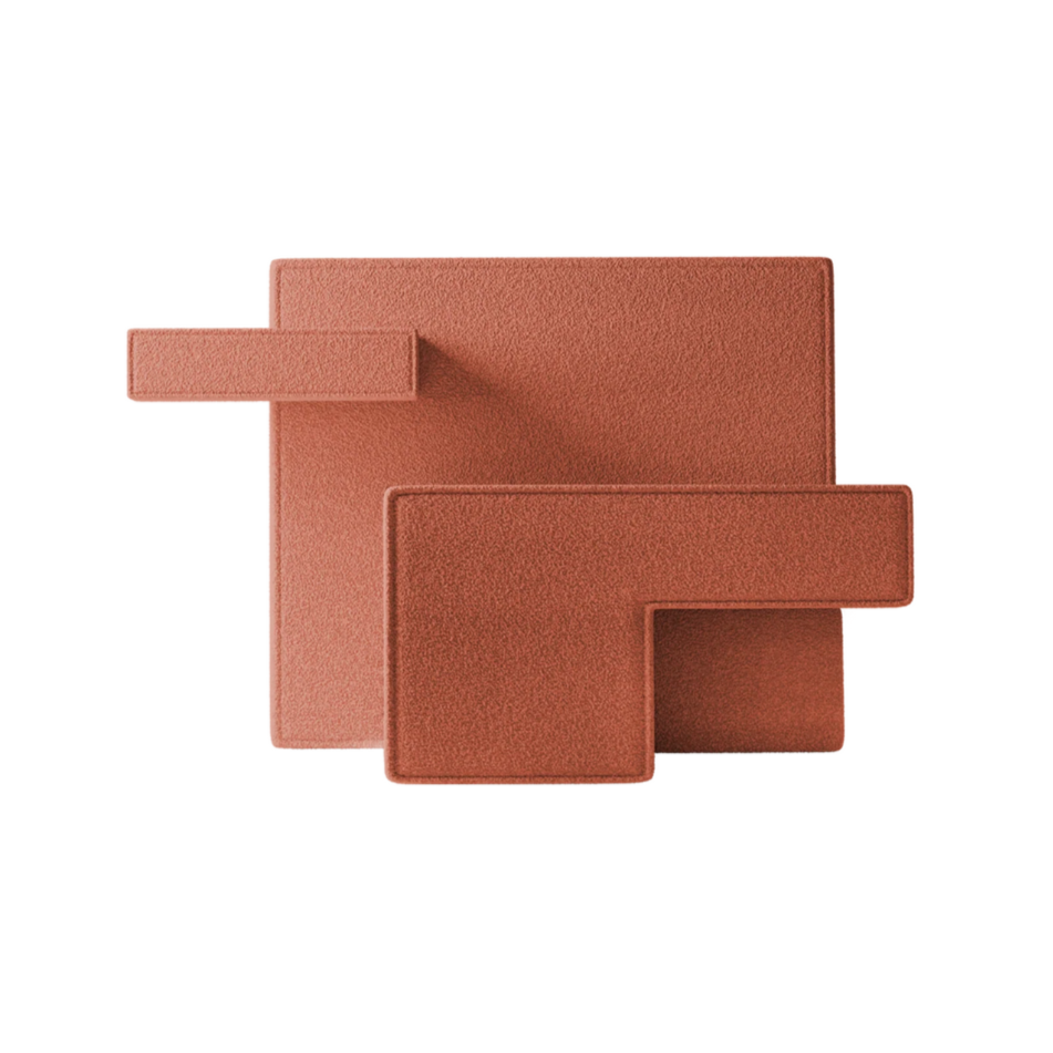 Fotel PRIMITIVE bouclé czerwony