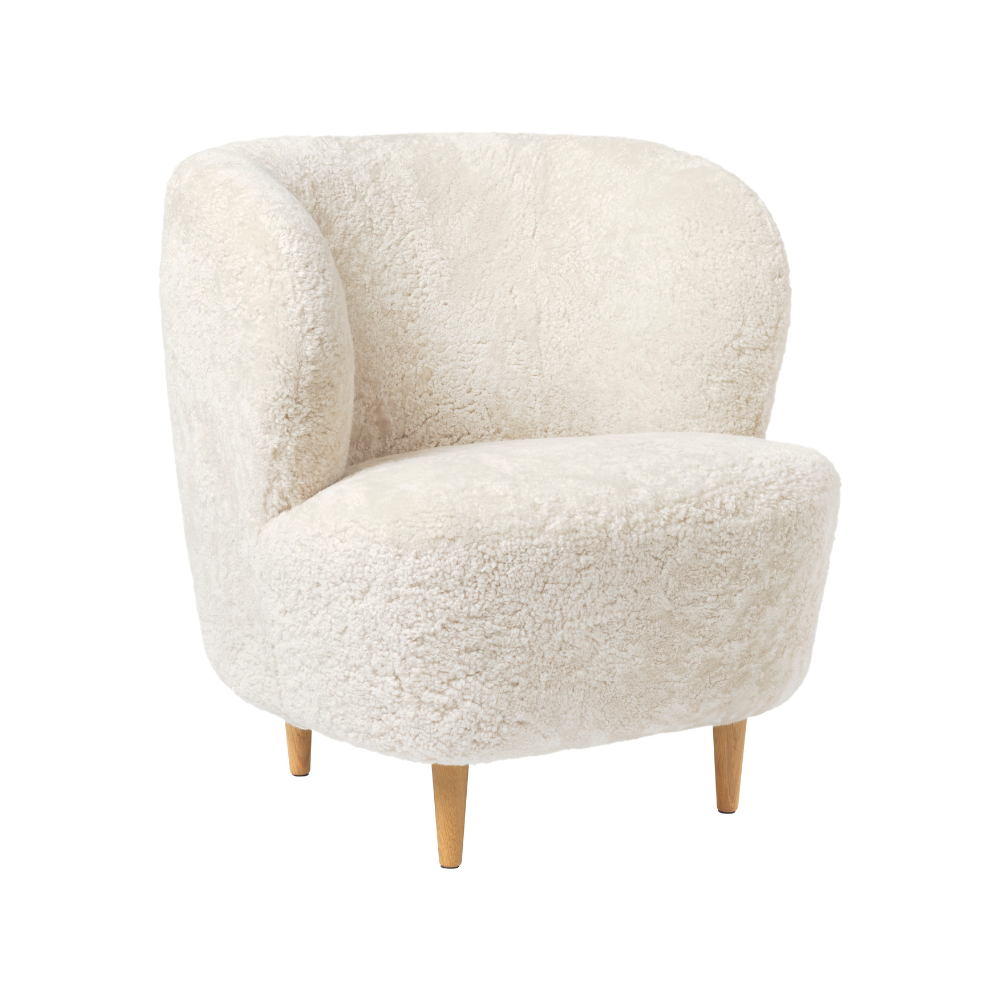 STAY upholstered armchair with oak base