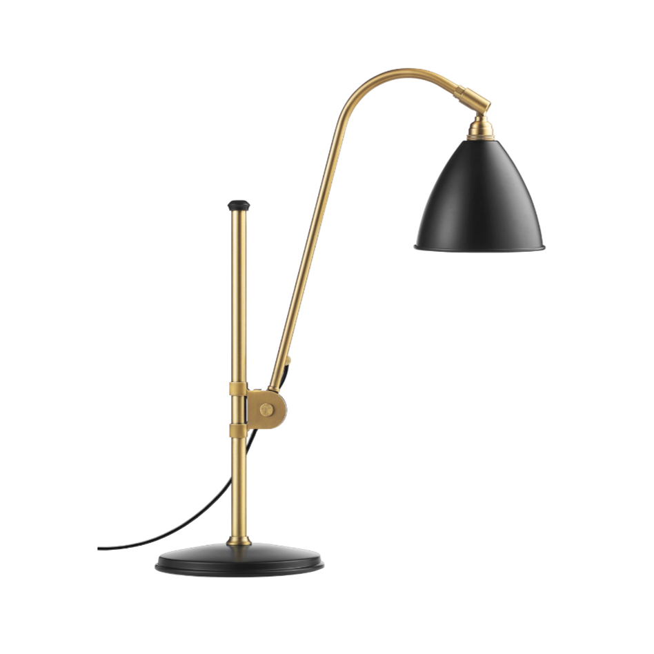 BESTLITE BL1 table lamp in brass with a black shade