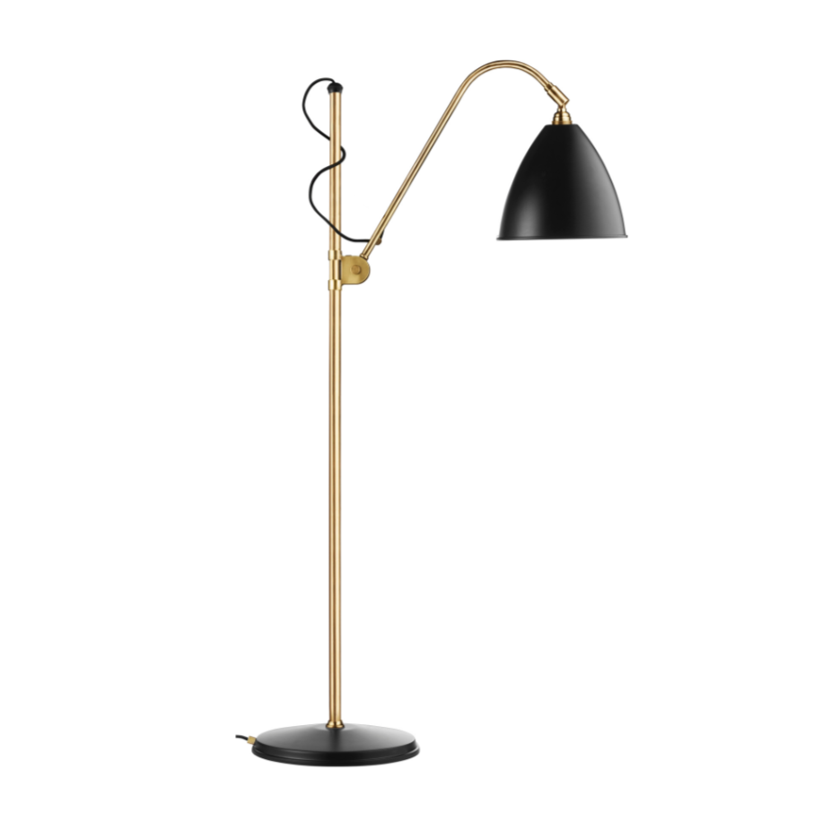 Stehlampe BESTLITE BL3 Messing mit schwarzem Schirm