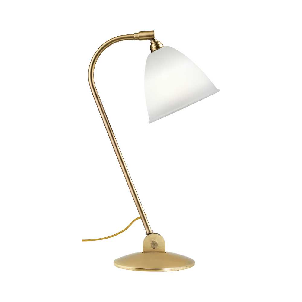 Lampa stołowa BESTLITE BL2 mosiądz z porcelanowym kloszem