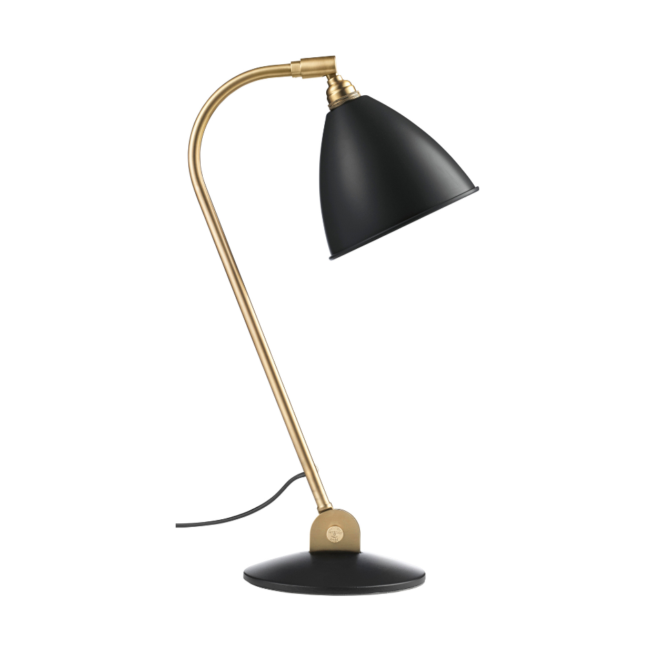 Lampa stołowa BESTLITE BL2 mosiądz z czarnym kloszem