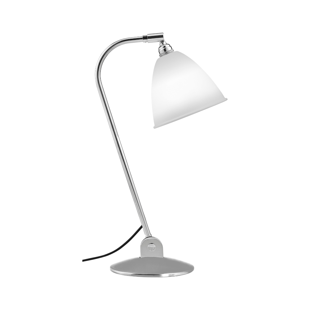 Tischlampe BESTLITE BL2 Chrom mit Porzellanschirm