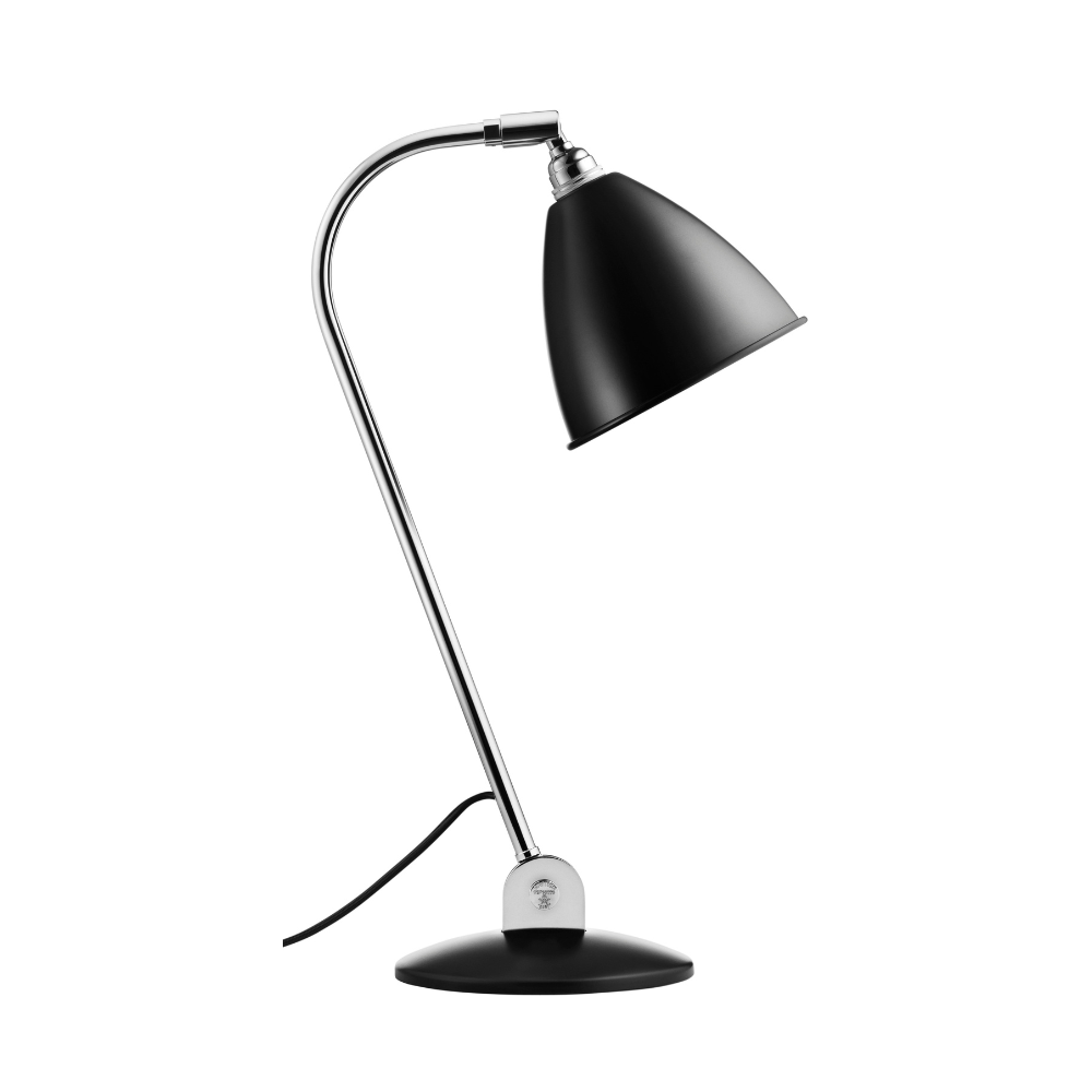 Lampa stołowa BESTLITE BL2 chrom z czarnym kloszem