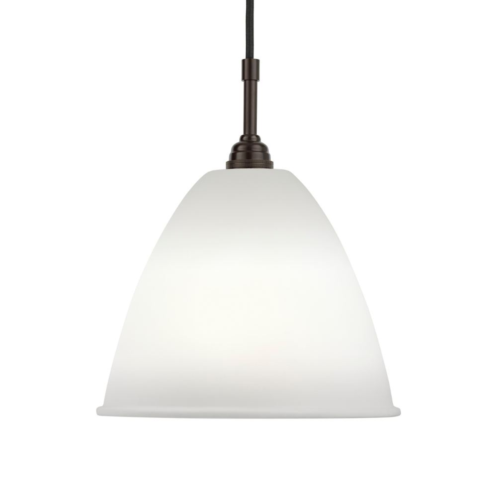 Lampa wisząca BESTLITE BL9 czarny z porcelanowym kloszem