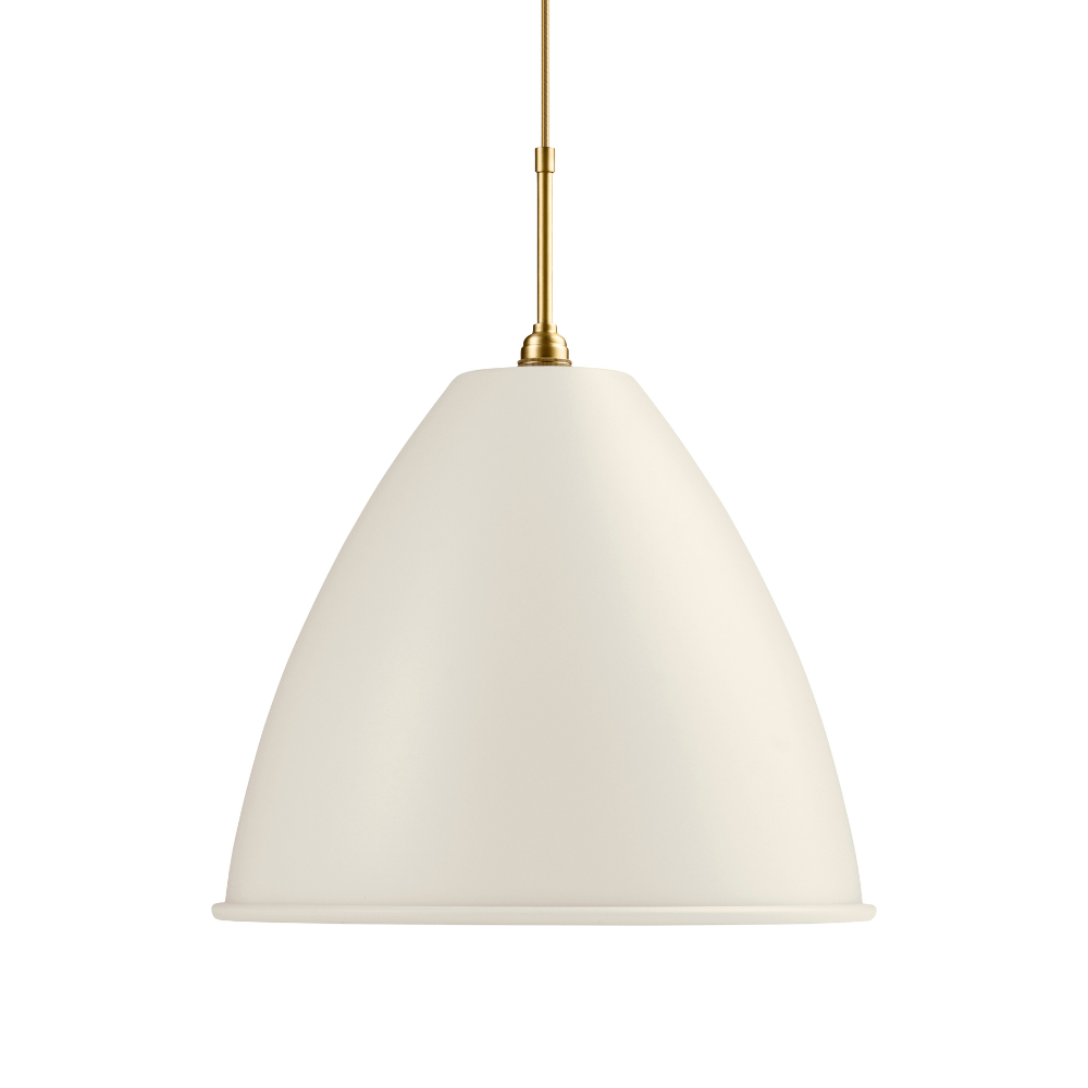 Lampa wisząca BESTLITE BL9 mosiądz z kremowym kloszem