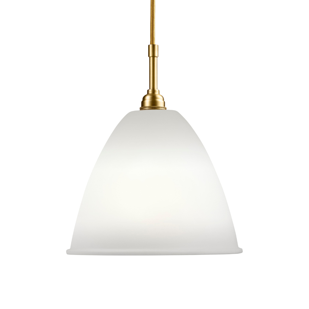 Lampa wisząca BESTLITE BL9 mosiądz z porcelanowym kloszem