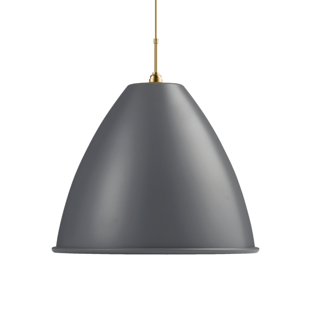 Lampa wisząca BESTLITE BL9 mosiądz z szarym kloszem