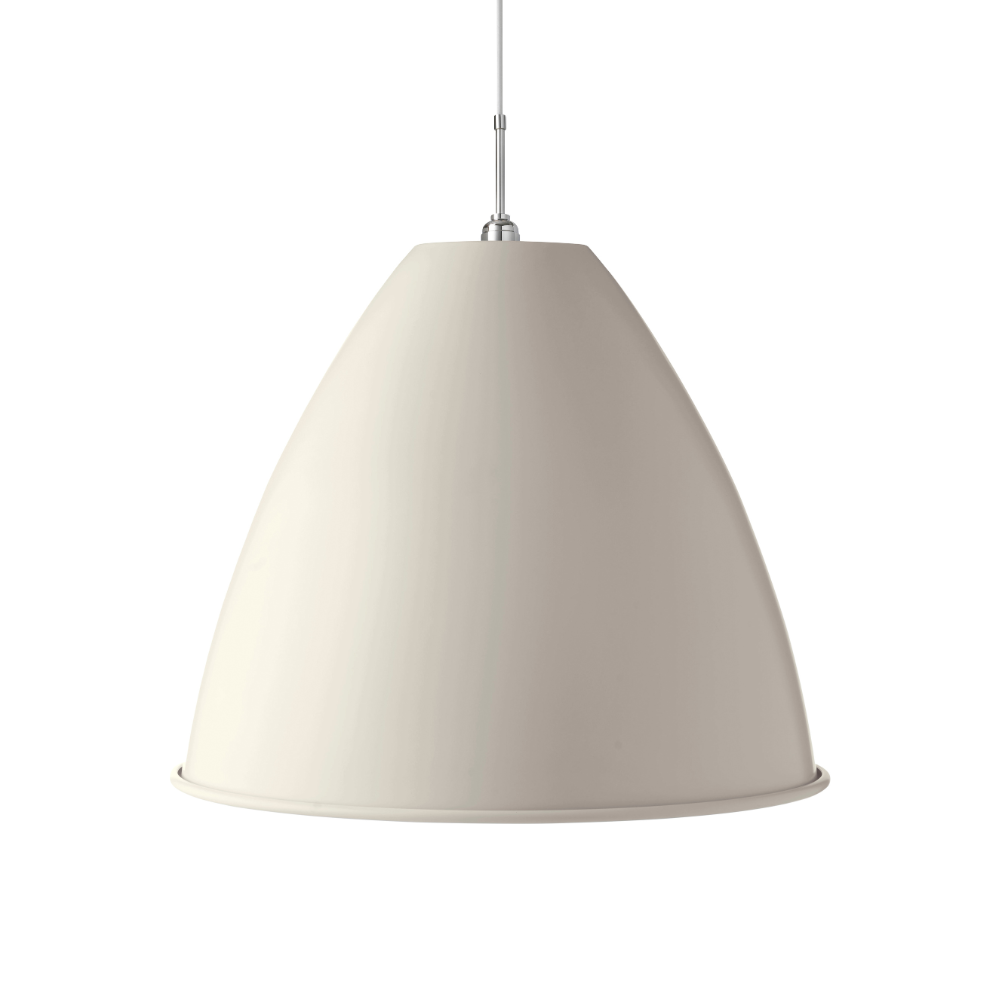 Lampa wisząca BESTLITE BL9 chrom z kremowym kloszem