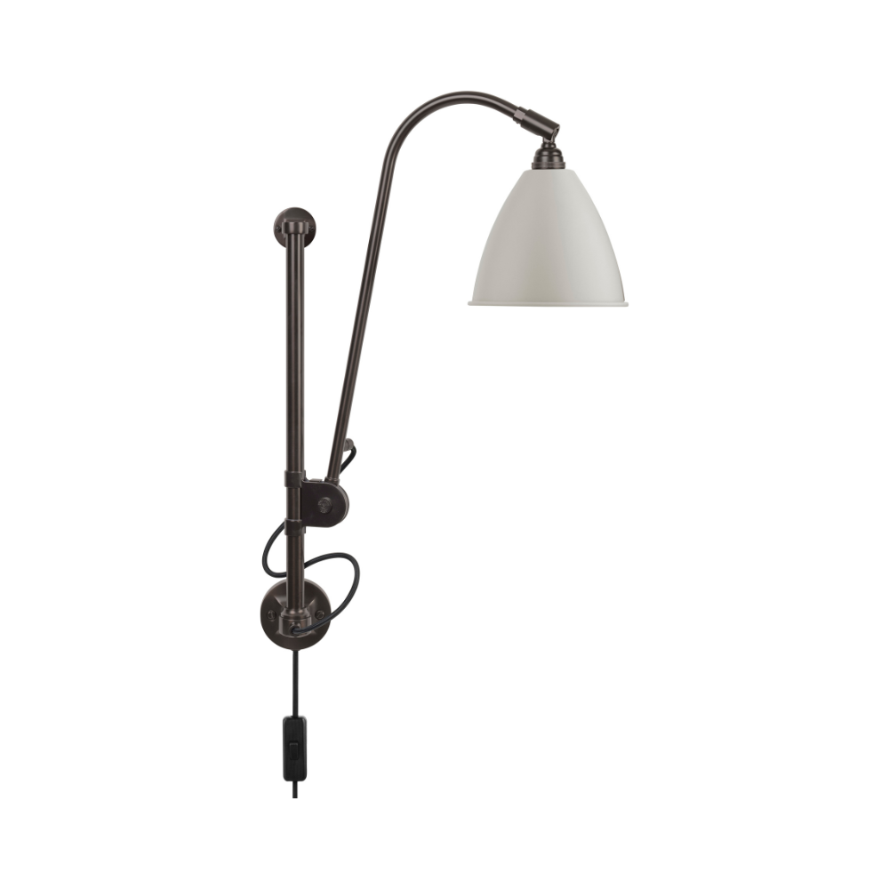 BESTLITE BL5 Wall Lamp in Black with Cream Shade