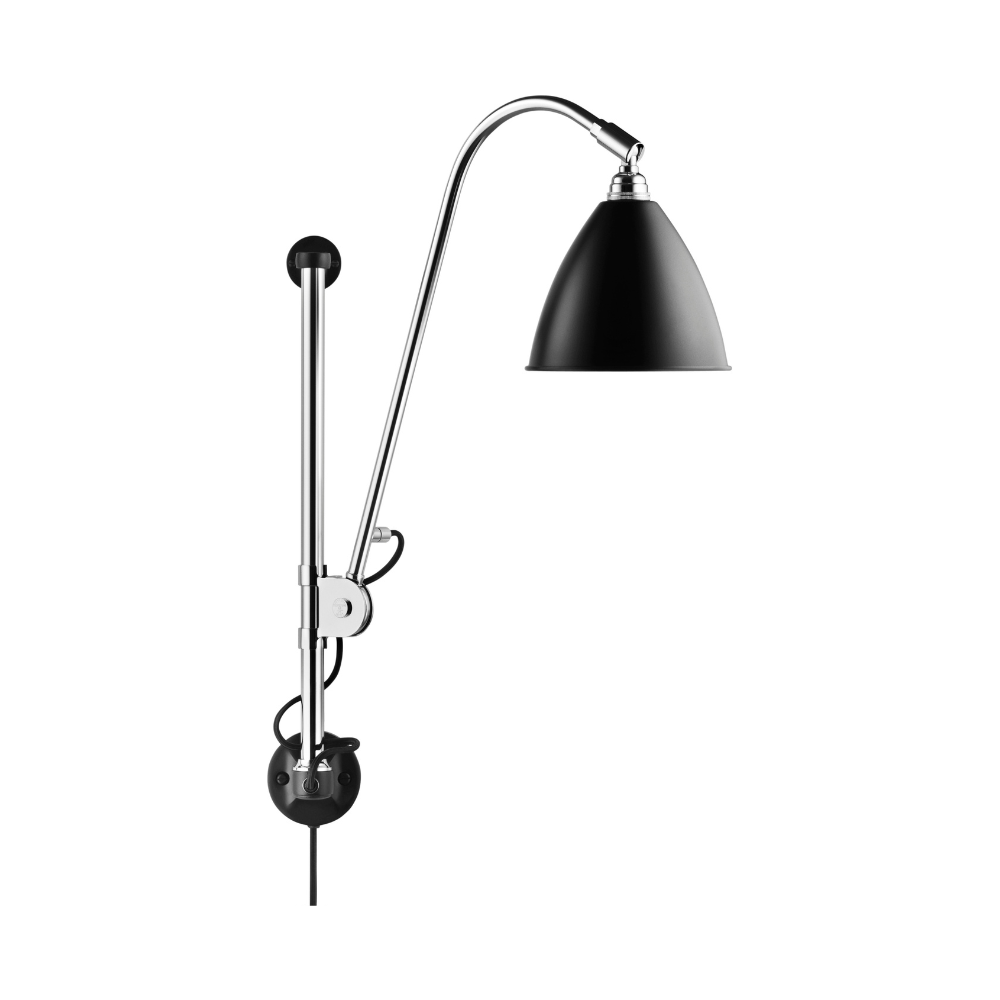 BESTLITE BL5 wall lamp chrome with black shade