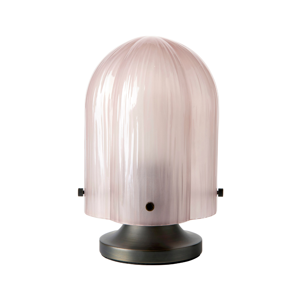Lampa stołowa SEINE różowe szkło