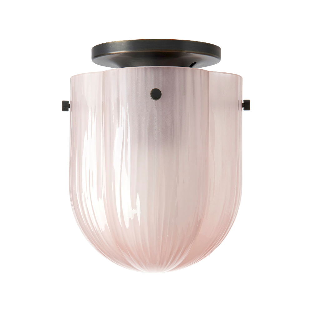 Lampa sufitowa SEINE różowe szkło