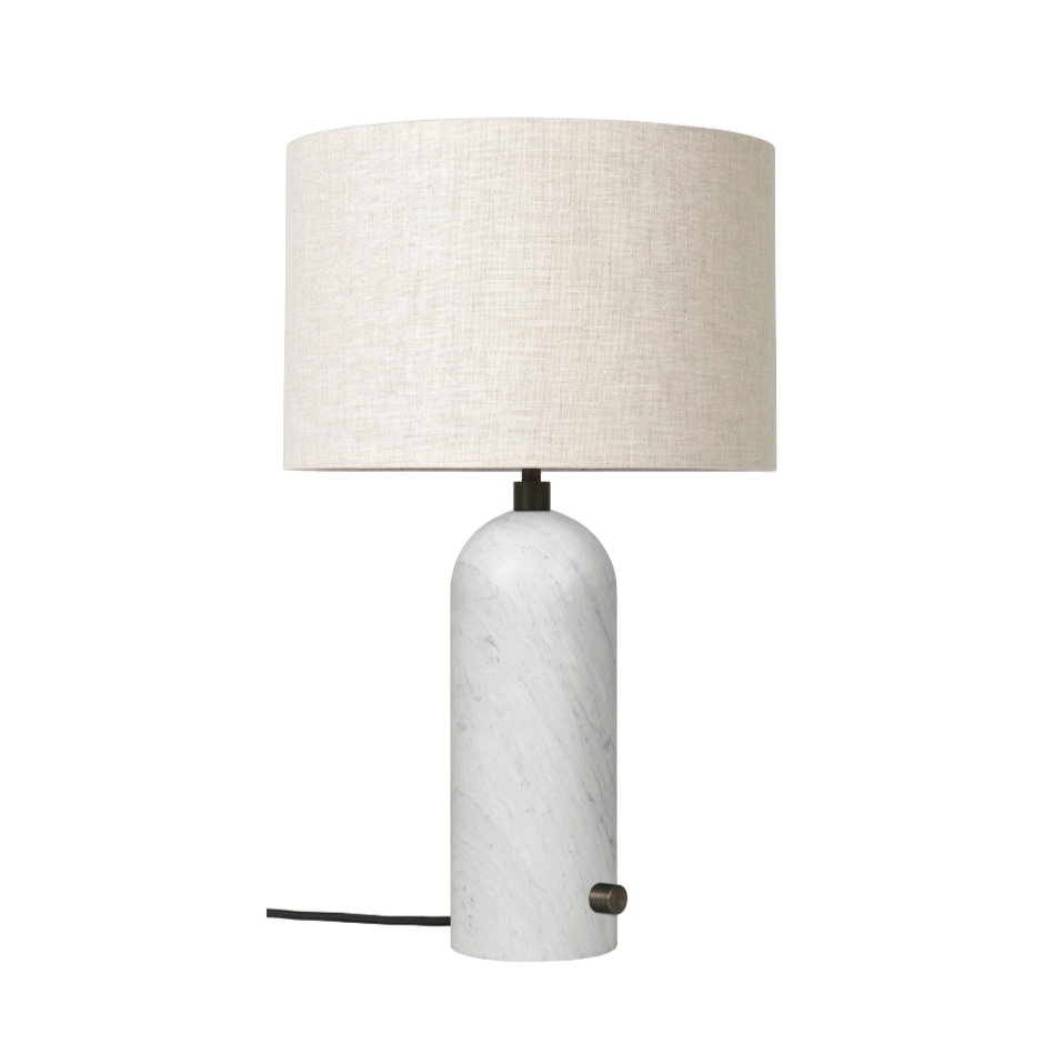 Lampa stołowa GRAVITY biały marmur