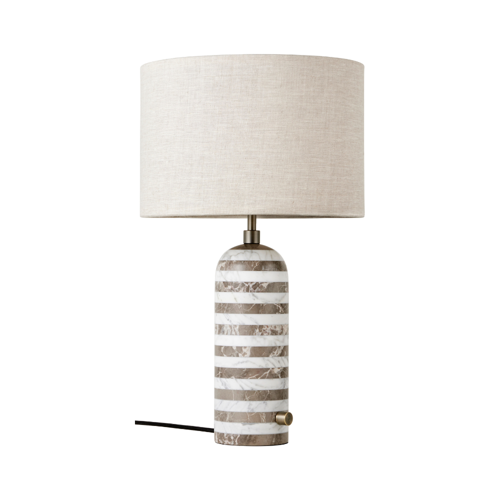 Lampa stołowa GRAVITY biały z marmurem