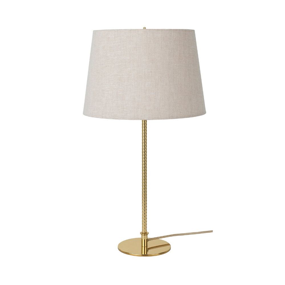 Table lamp 9205 beige shade with gold base