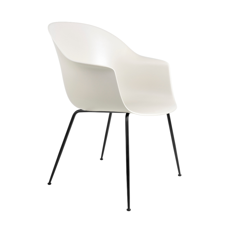 BAT chair white with black base