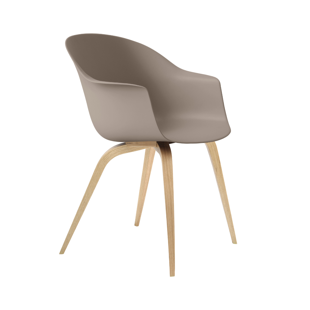 BAT chair beige with oak base