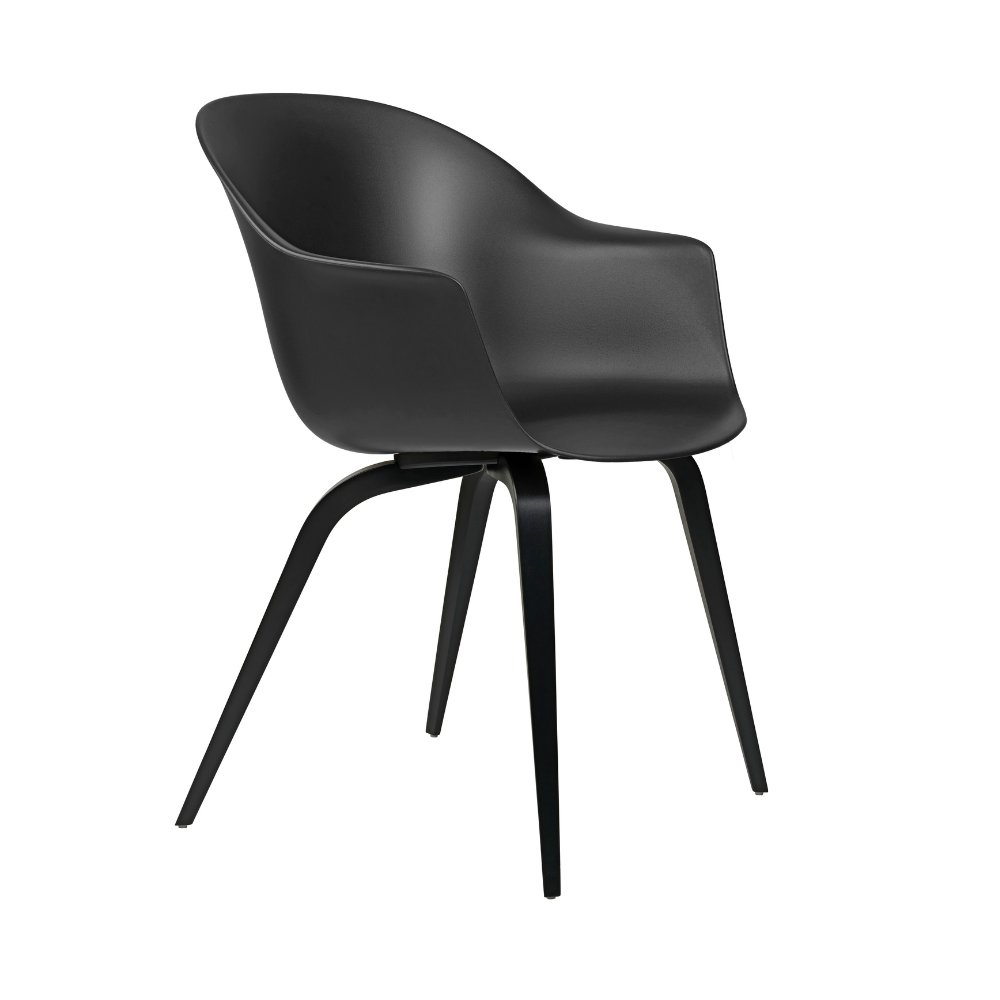 BAT chair black with black beech base