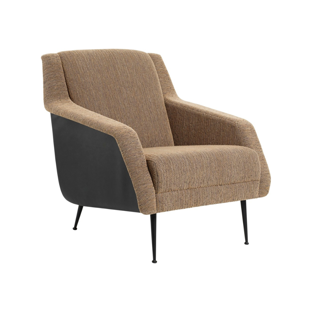 Fotel CDC.1 gepolstert mit schwarzem Gestell