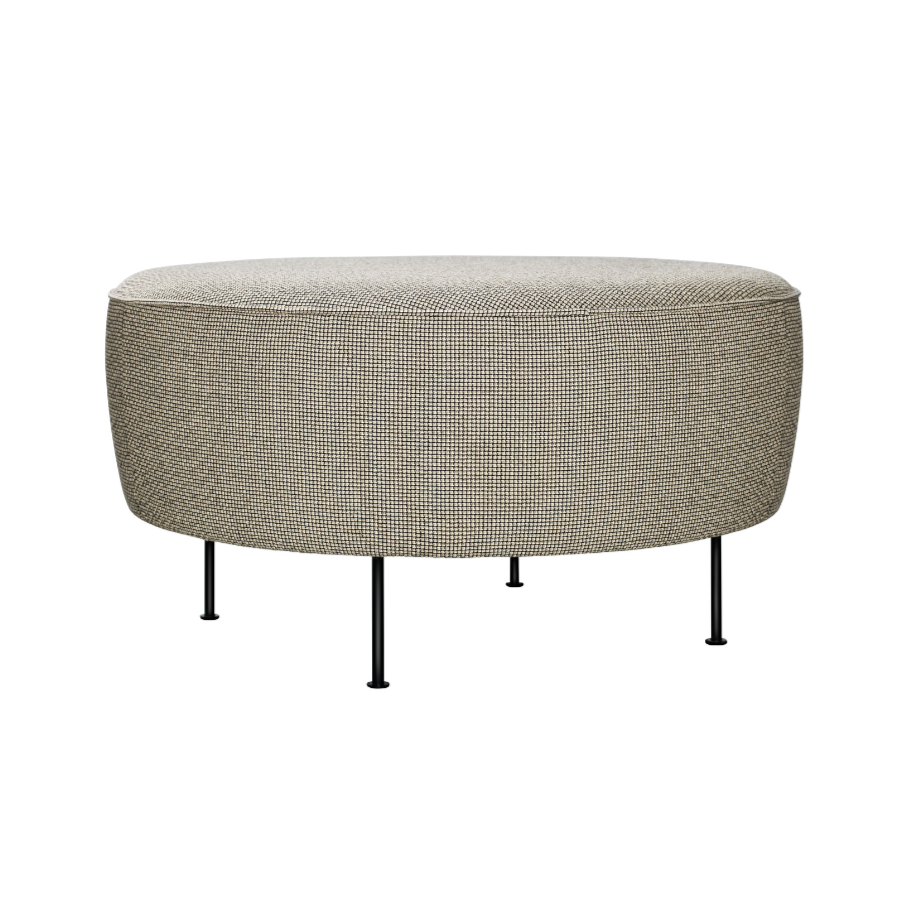 MODERN LINE pouf upholstered with a black base