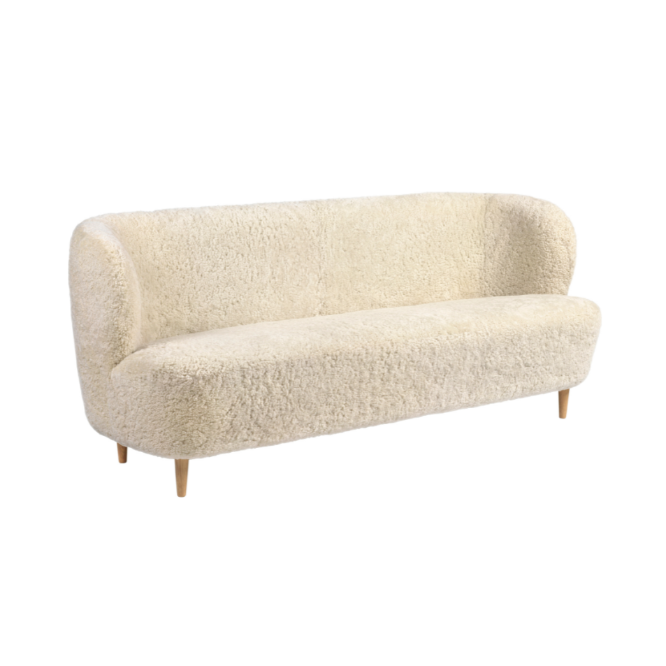 STAY upholstered sofa with oak base