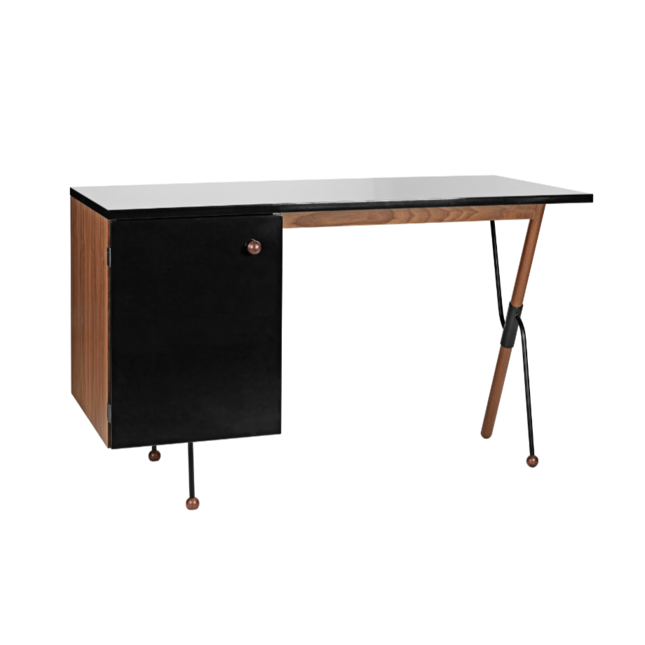 Walnut veneer desk 62