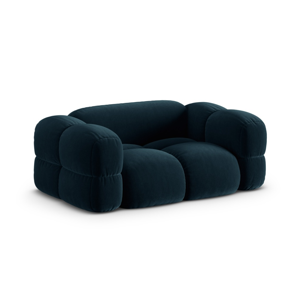 Sofa 2-osobowa aksamitna LORETTO petrol