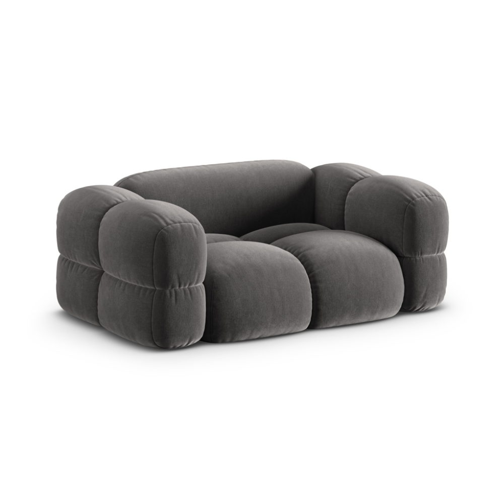 Sofa 2-osobowa aksamitna LORETTO szary